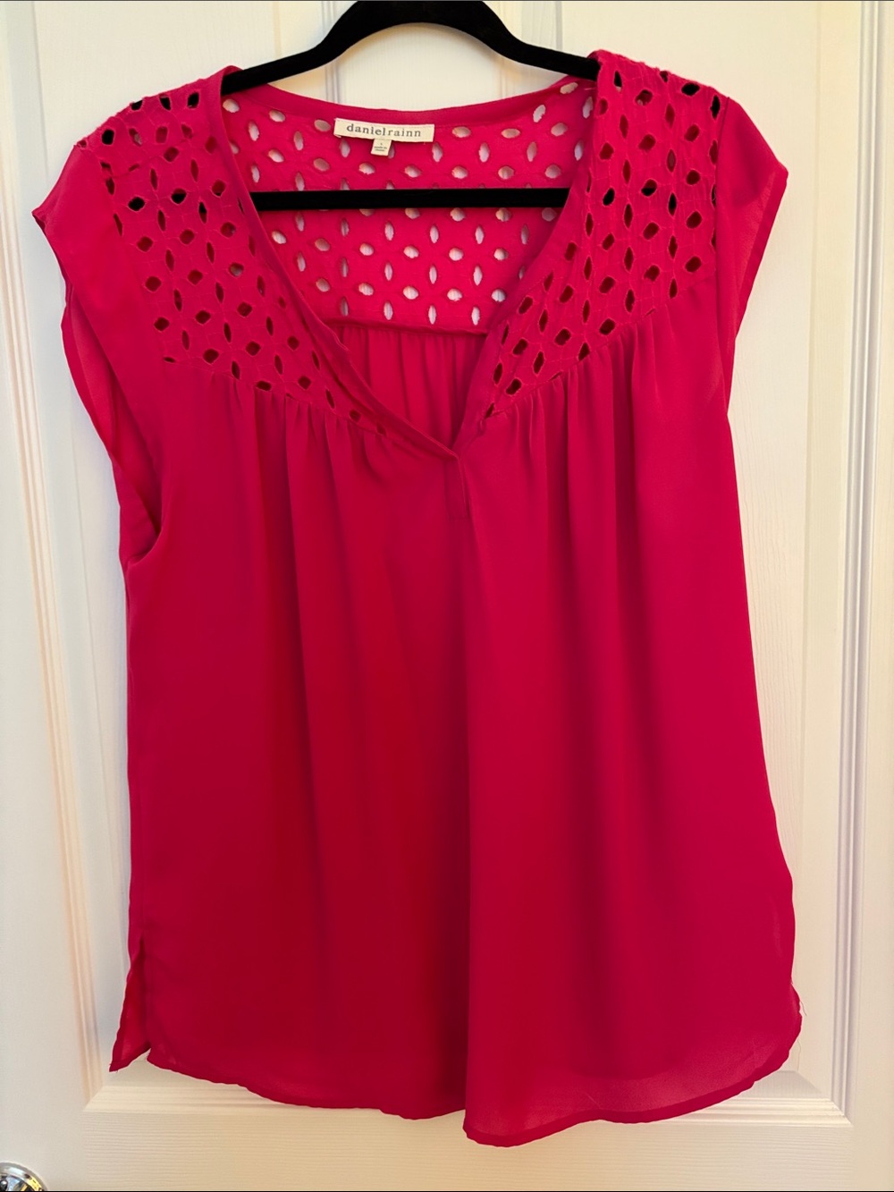 Daniel Rainn Fuchsia Eyelet Yoke Camisole